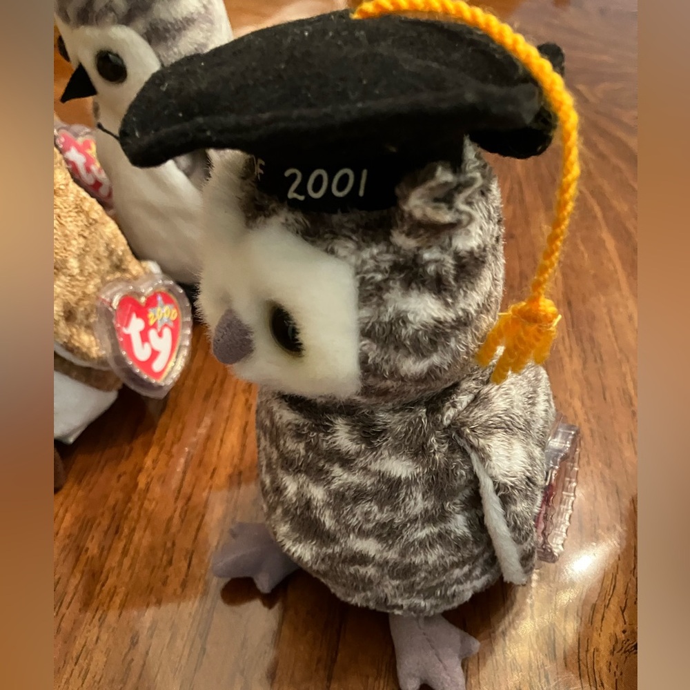 Lot of 6 graduation owls Ty Beanie Babies. Pet free and smoke free home. - Picture 4 of 8